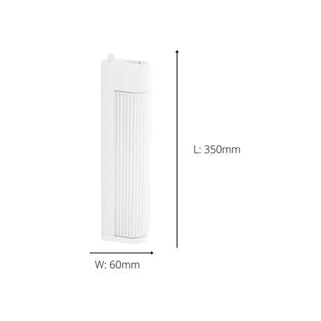 Eglo EU Bari 1 White Plastic & Grooved Glass Bathroom Mirror Light
