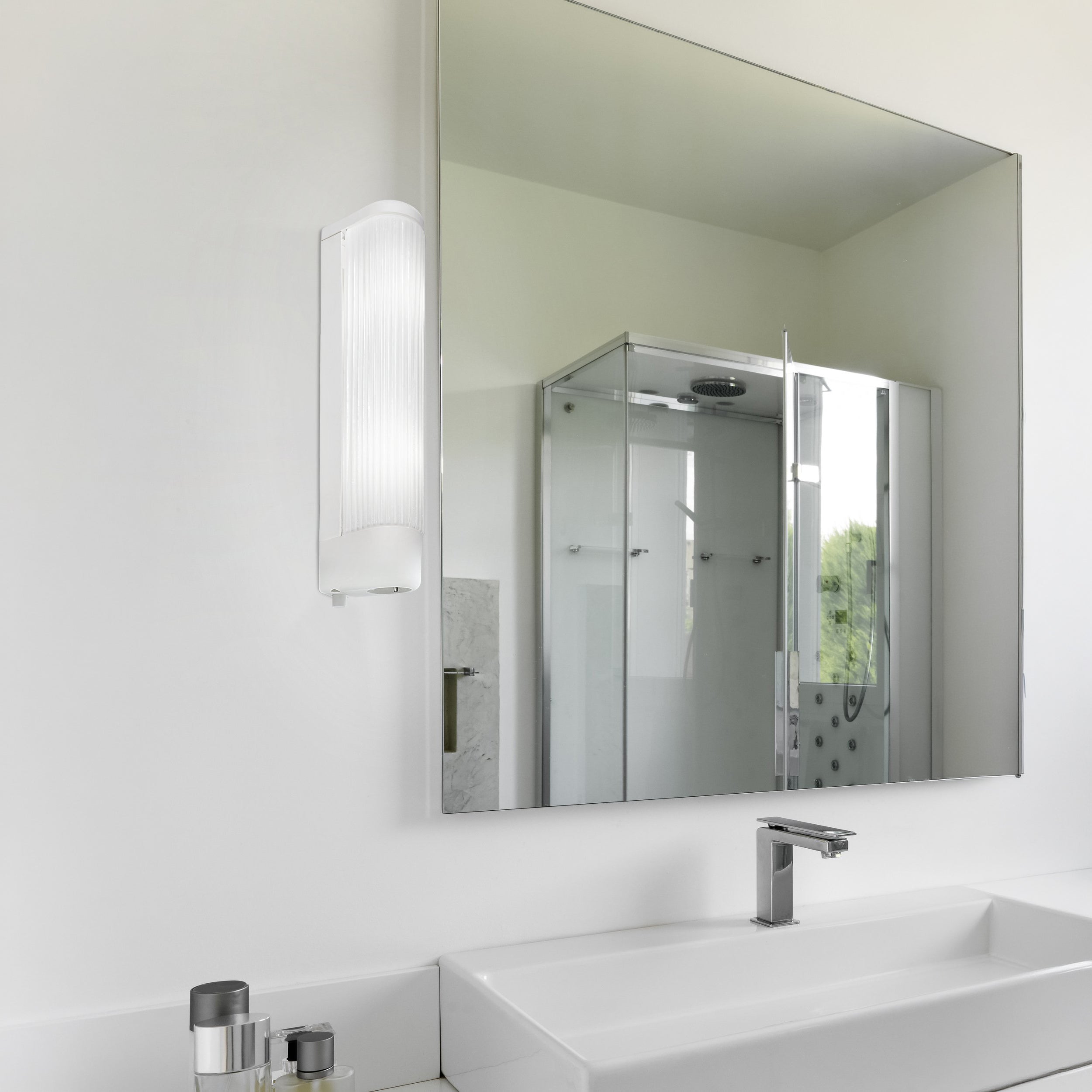 Eglo EU Vetro White Plastic & Glass Traditional Single Pendant