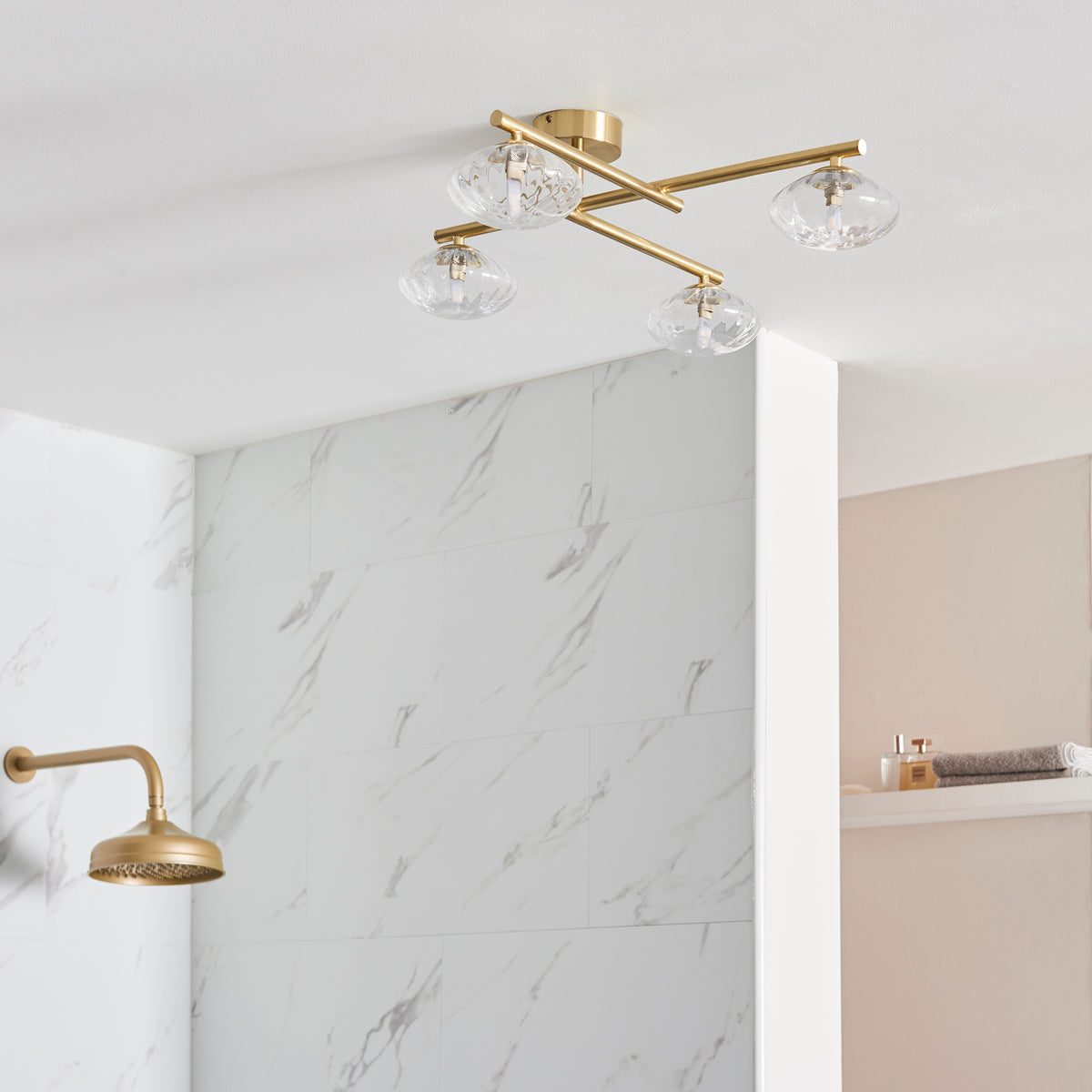 Endon Lighting Mobias 95009 Mobias 4lt semi Flush Light Fitting