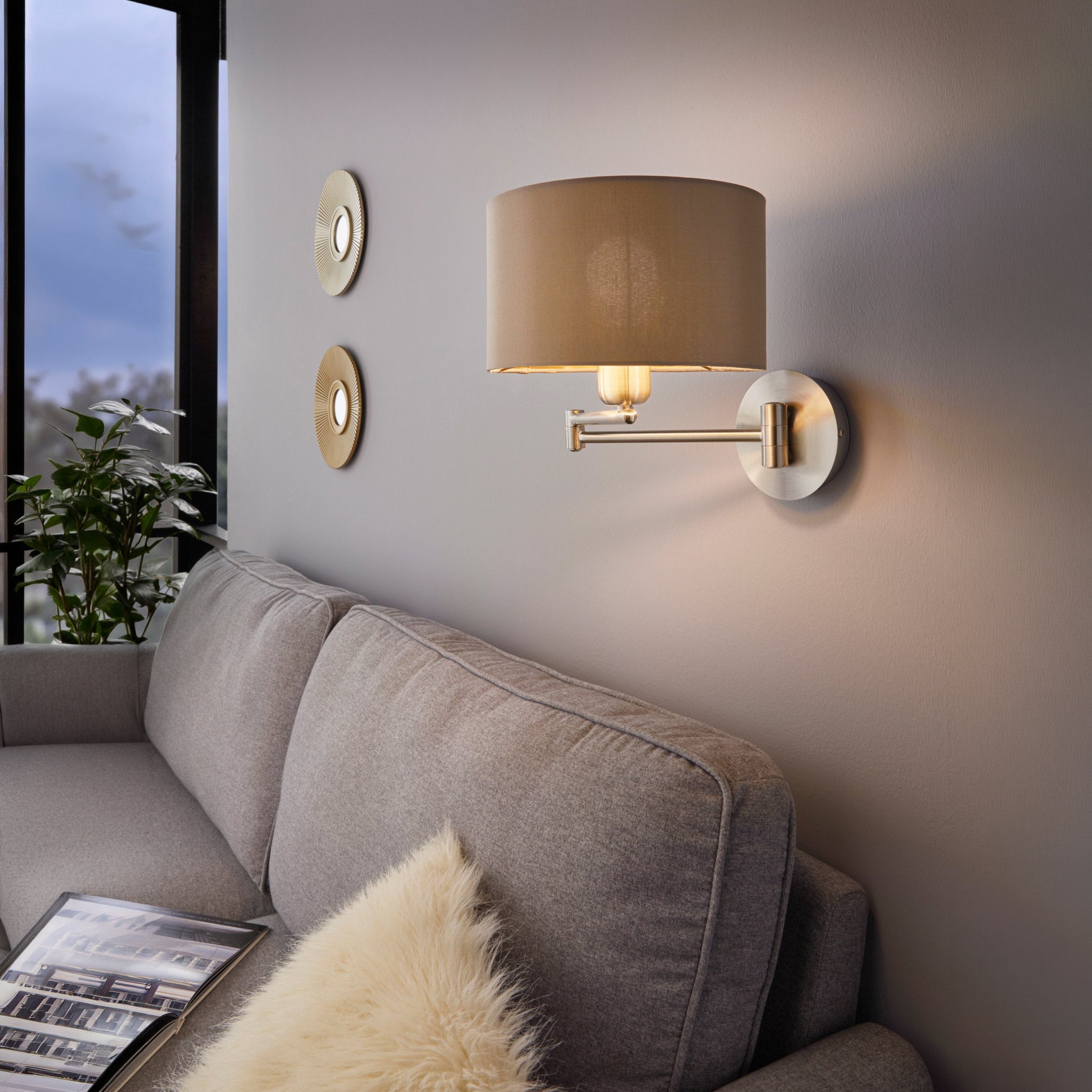 Eglo EU PALERMO?2 Wall or Ceiling Light – White Steel with Chrome Detail, Integrated LED, Warm White, Indoor Lighting