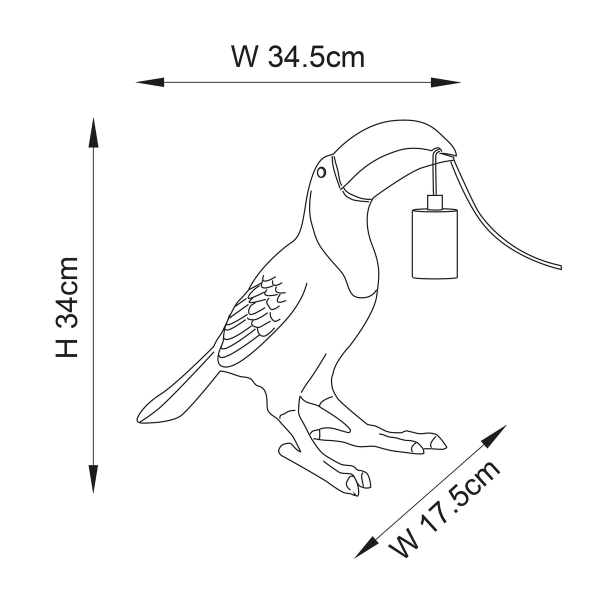 Endon Lighting Toucan 95077 Toucan Table Light