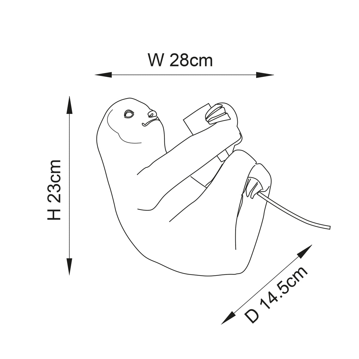 Endon Lighting Sloth 95079 Sloth Table Light