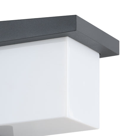 Eglo EU DESELLA?1 Outdoor LED Wall Light – Anthracite Cast Aluminium, Warm White, IP55 Exterior Lighting