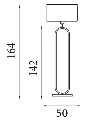 Searchlight Electric Modish Floor Lamp Bronze Metal with Dark Grey Shade 95102DGY