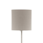 Eglo EU PASTERI Floor Lamp – Satin Nickel Finish with Taupe Fabric Shade, E27 Fitting, 1575mm Indoor Floor Light