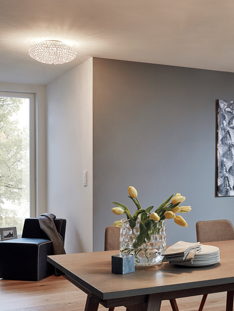 Eglo EU Clemente Steel & Glass LED Ceiling Light