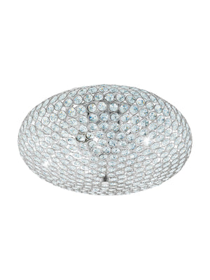 Eglo EU Clemente Steel & Glass LED Ceiling Light