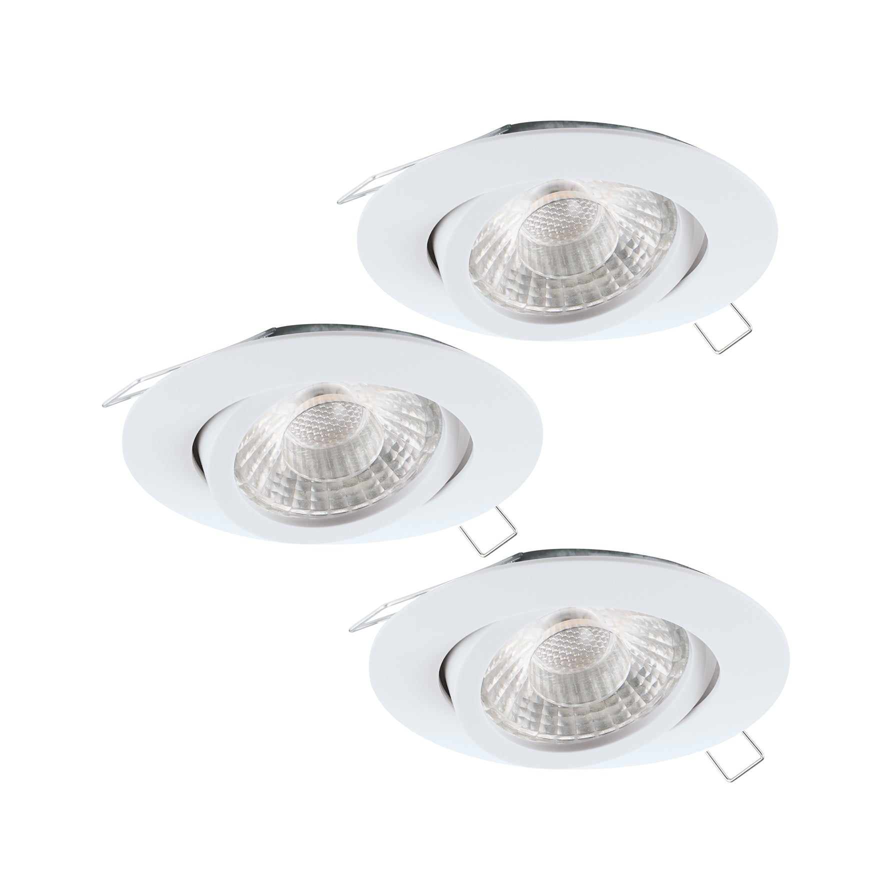 Eglo EU Tedo 1 White LED Round Set of 3 Recessed Light, 8cm, 3000K product image - Endon Lighting from First Light Direct with great prices and fast UK delivery