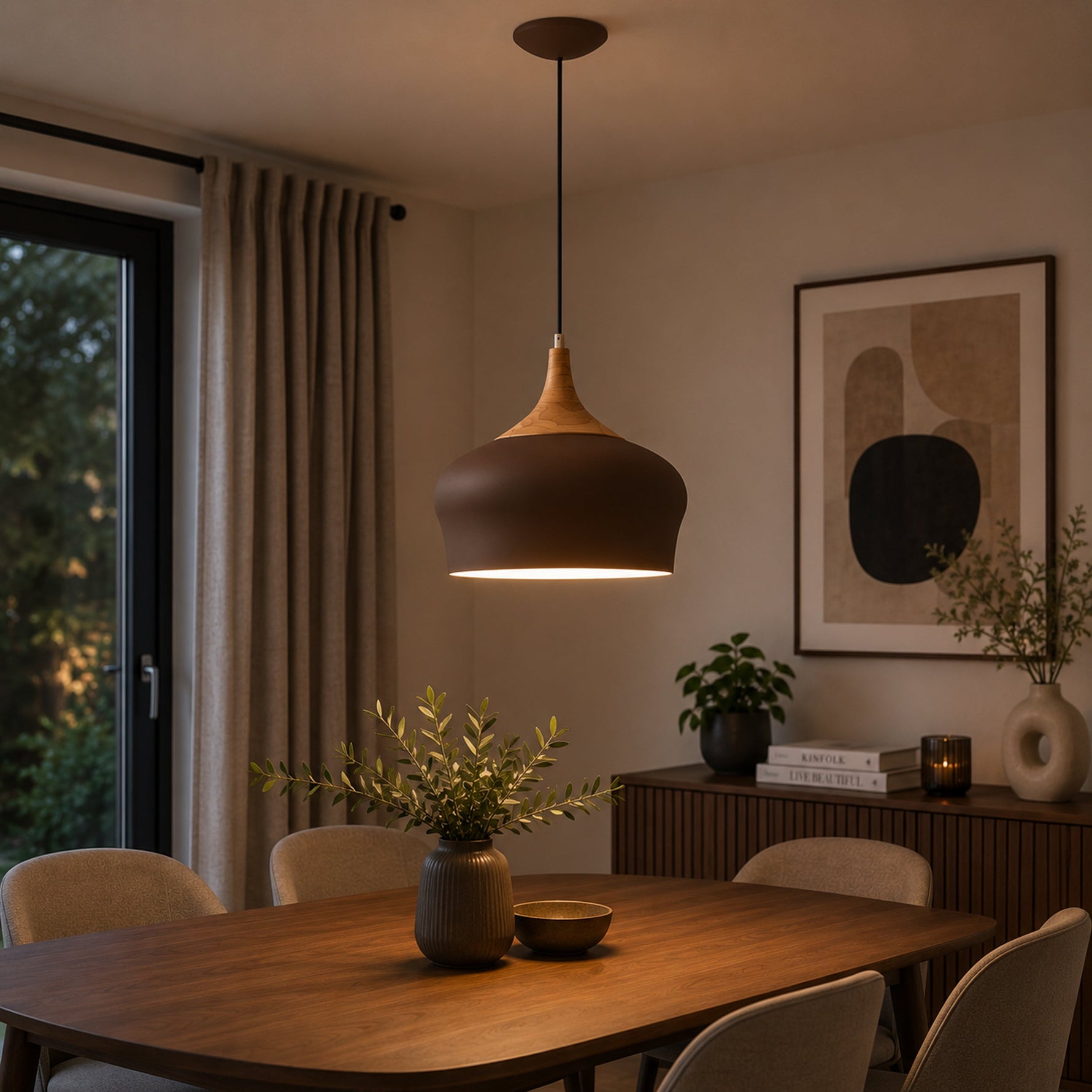 Eglo EU Pastore Triple Colour Steel & Fabric 6-Light Ceiling Light product image - Endon Lighting from First Light Direct with great prices and fast UK delivery