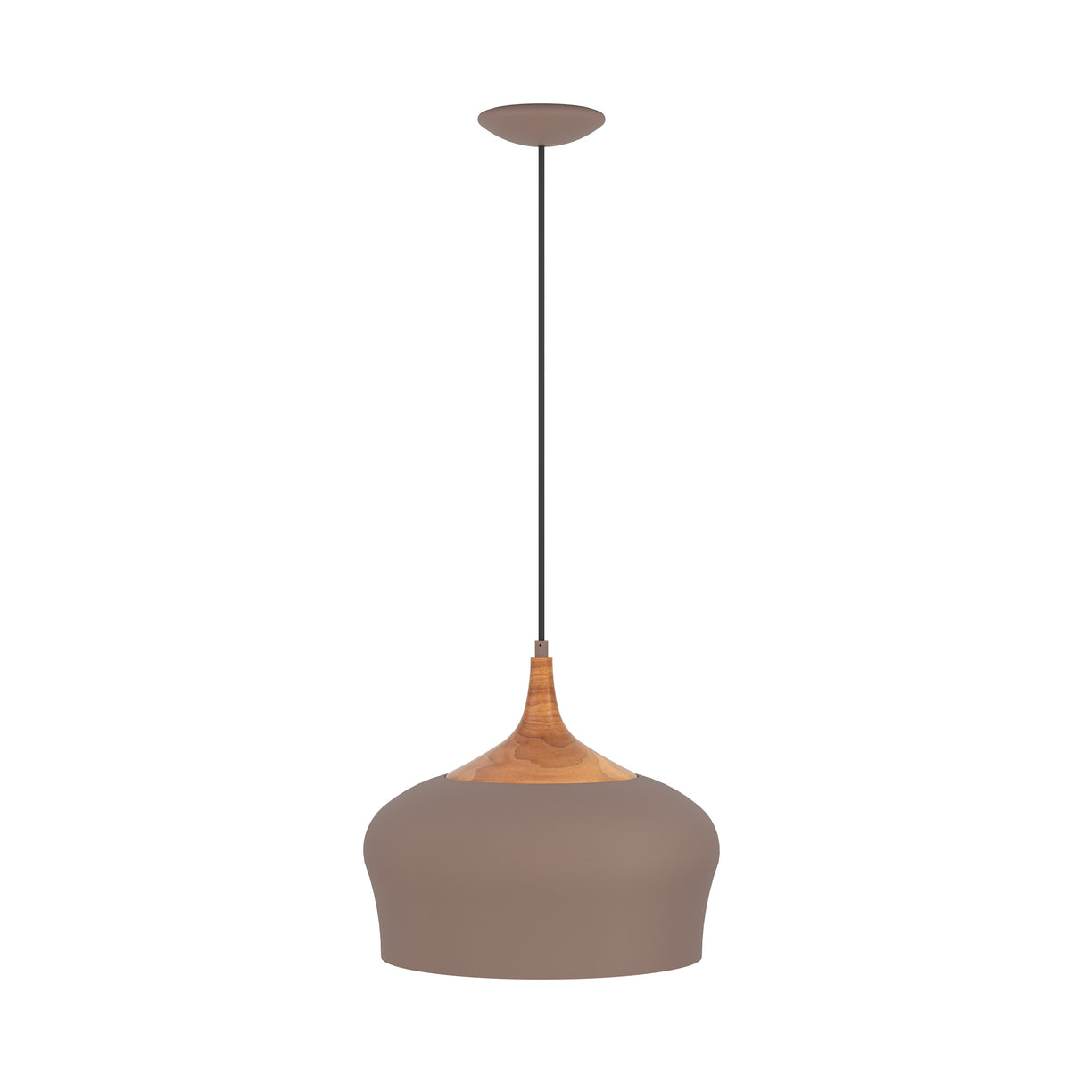Eglo EU Obregon Brown & Cream Vintage Steel Single Pendant