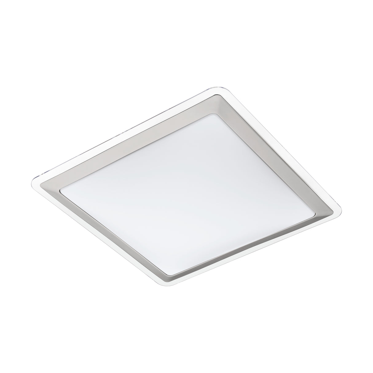 Eglo EU COMPETA?1 LED Wall or Ceiling Light – White & Silver Design, Warm White, 2400?lm, Indoor Lighting