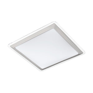 Eglo EU COMPETA?1 LED Wall or Ceiling Light – White & Silver Design, Warm White, 2400?lm, Indoor Lighting