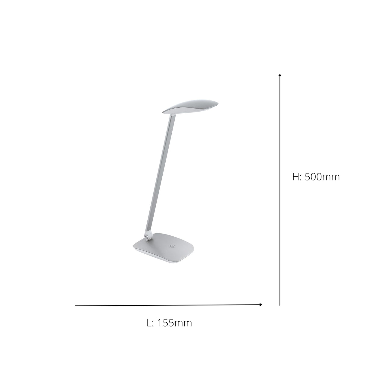 Eglo EU Cajero Plastic Silver LED Touchdimmer Table Lamp