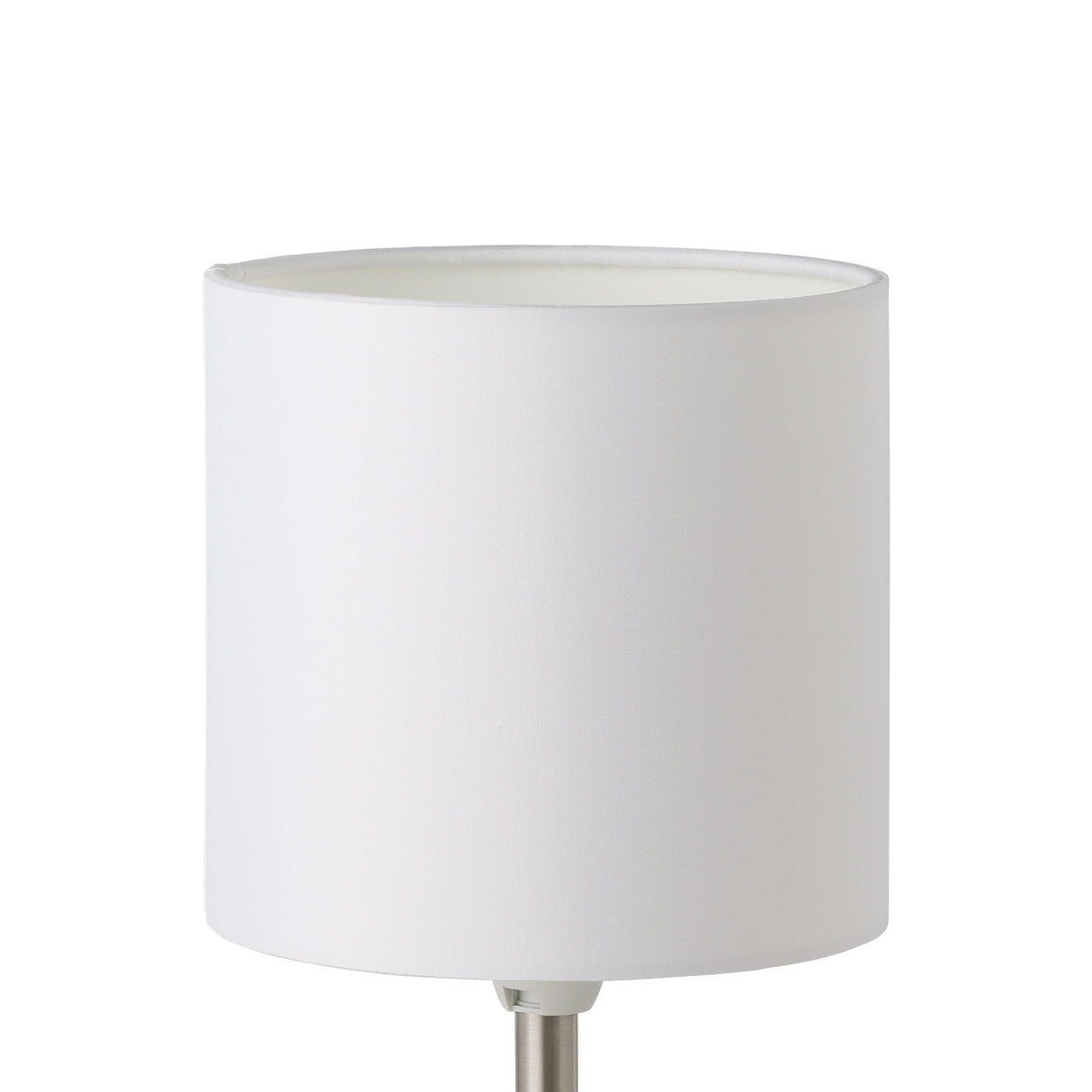 Eglo EU Pasteri White & Satin Nickel Fabric Table Lamp