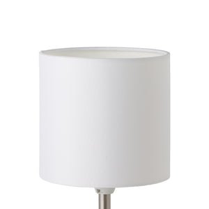Eglo EU Pasteri White & Satin Nickel Fabric Table Lamp