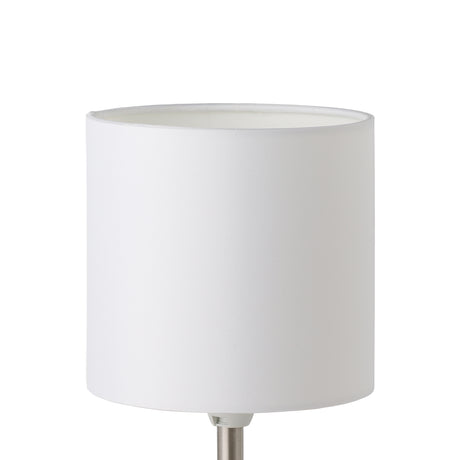 Eglo EU Pasteri White & Satin Nickel Fabric Table Lamp
