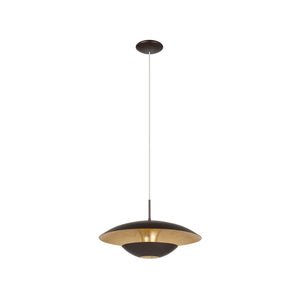 Eglo EU NUVANO Pendant Light – Brown & Gold Steel Finish, E27 Fitting, 480mm Indoor Pendant Light