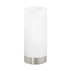 Eglo EU Damasco 1 Table Lamp – Satin Nickel Steel 10cm