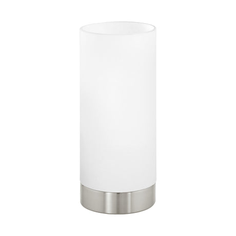 Eglo EU Damasco 1 Table Lamp – Satin Nickel Steel 10cm