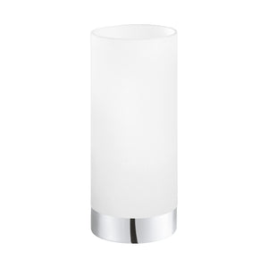 Eglo EU Damasco 1 Table Lamp – White & Chrome Steel 10cm