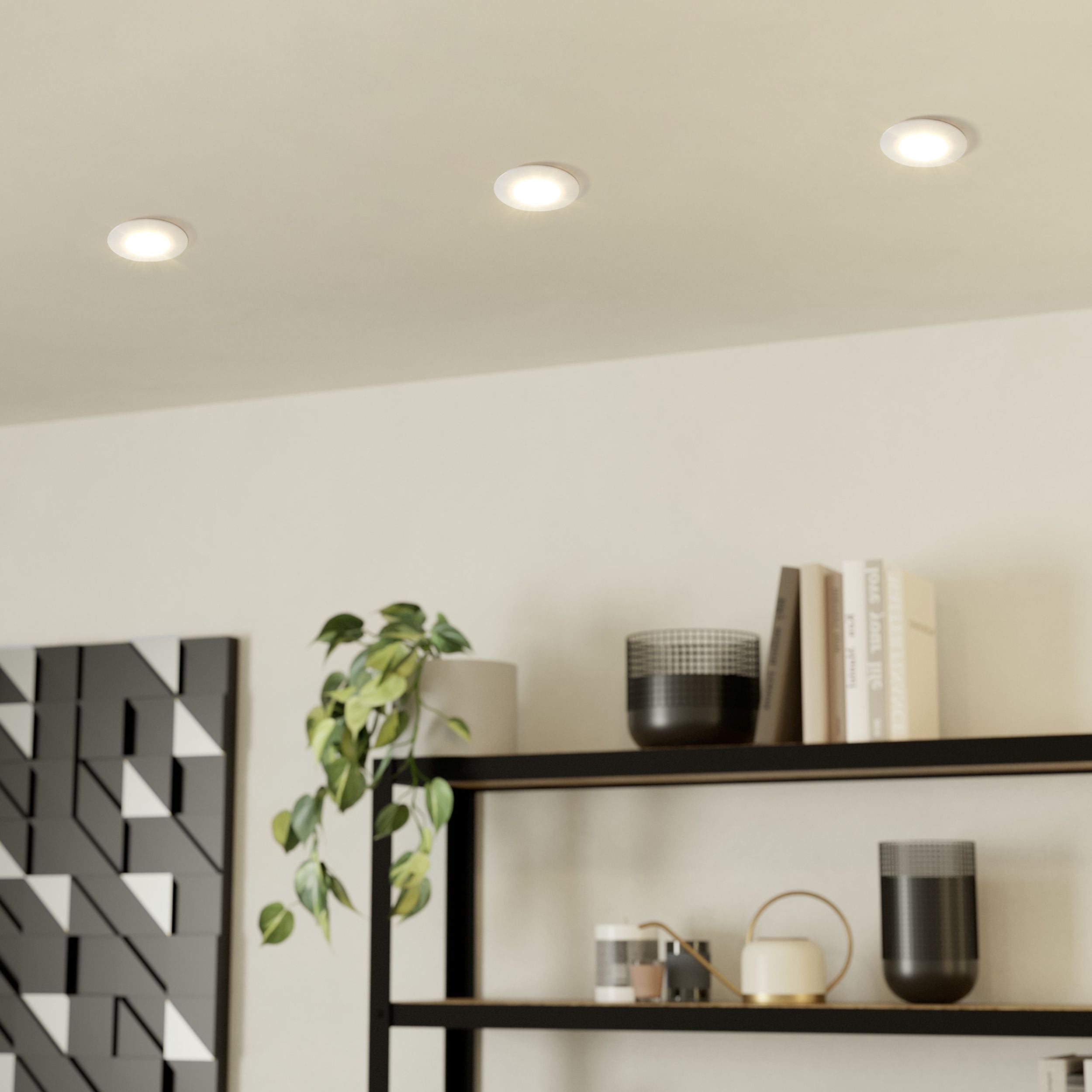 Eglo EU Salobrena 1 Ultra-Slim Modern White Square LED Ceiling Light product image - Endon Lighting from First Light Direct with great prices and fast UK delivery