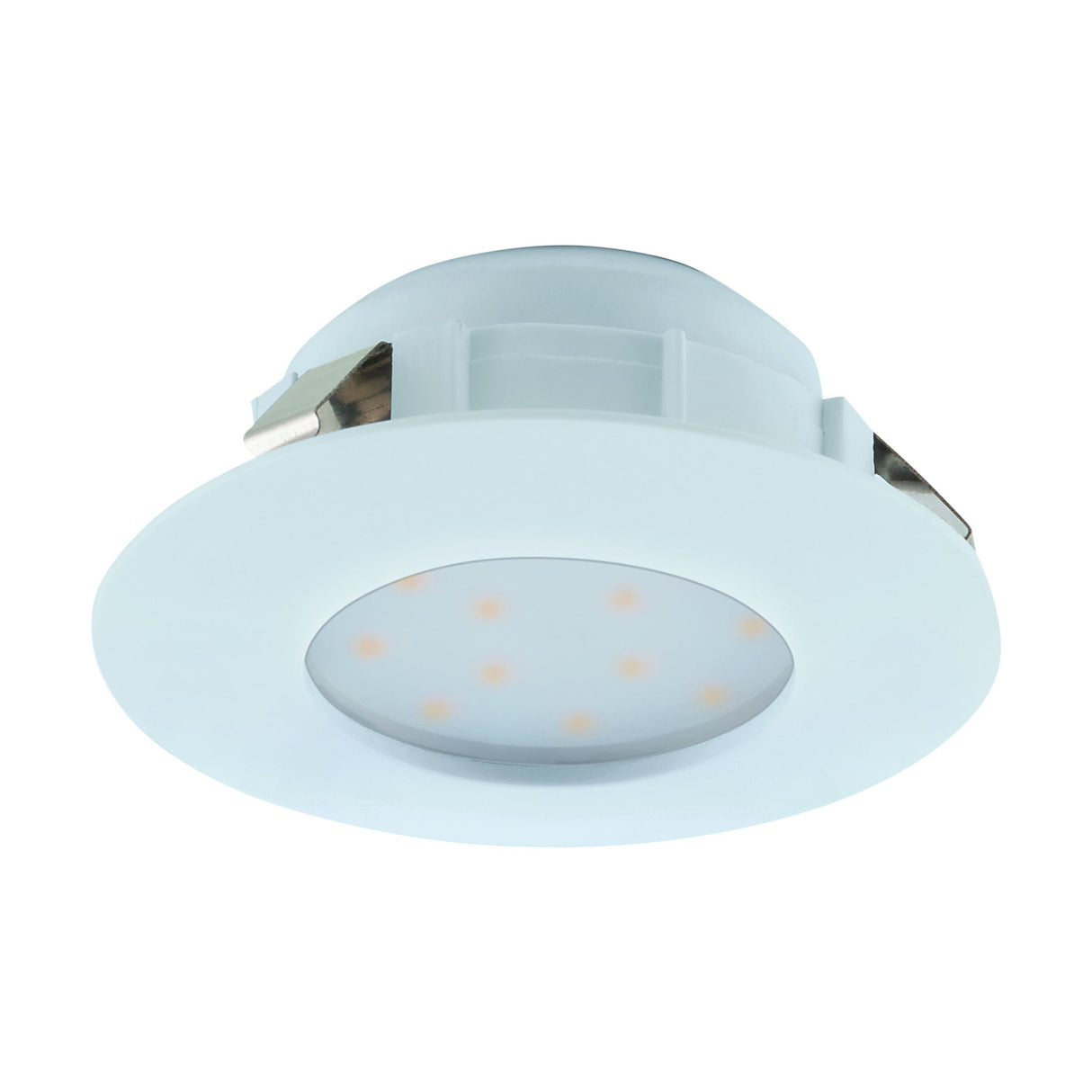 Eglo EU Pineda LED Plastic White Round  Recessed Light, 7.8cm, 3000K