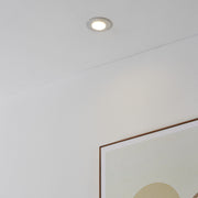 Eglo EU Pineda LED Plastic Chrome Round Recessed Light, 7.8cm, 3000K