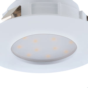 Eglo EU Pineda Plastic White LED Round Set of 3 Recessed Lights, 7.8cm, 3000K