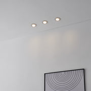 Eglo EU Pineda Plastic Chrome LED Round Set of 3 Recessed Lights, 7.8cm, 3000K