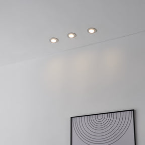 Eglo EU Pineda Plastic Chrome LED Round Set of 3 Recessed Lights, 7.8cm, 3000K