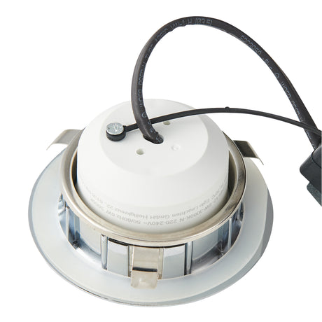 Eglo EU Pineda Plastic Chrome LED Round Set of 3 Recessed Lights, 7.8cm, 3000K