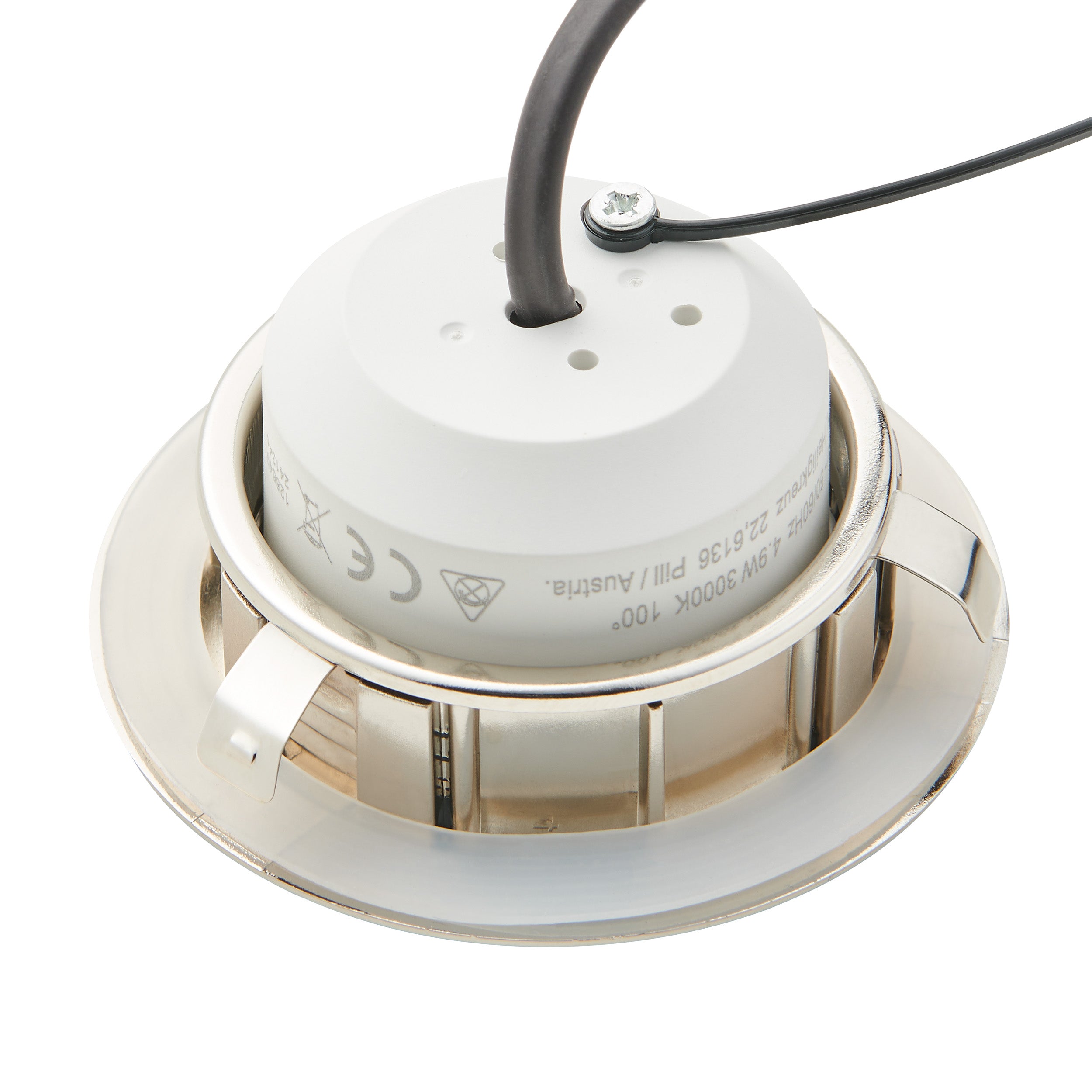 Eglo EU Pineda Plastic Satin Nickel LED Round Set of 3 Recessed Lights, 8.4cm, 3000K product image - Endon Lighting from First Light Direct with great prices and fast UK delivery
