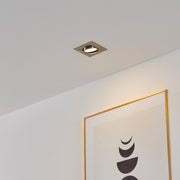 Eglo EU Pineda Plastic Satin Nickel LED Sqaure Set of 3 Recessed Lights, 8.4cm, 3000K