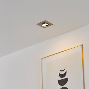 Eglo EU Pineda Plastic Satin Nickel LED Sqaure Set of 3 Recessed Lights, 8.4cm, 3000K