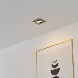 Eglo EU Pineda Plastic Satin Nickel LED Sqaure Set of 3 Recessed Lights, 8.4cm, 3000K