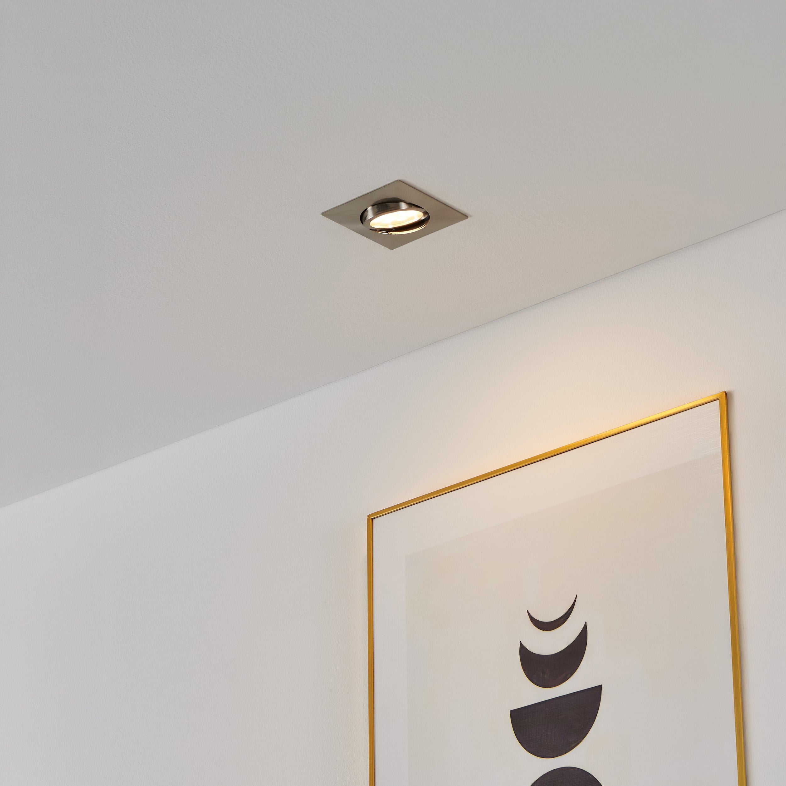 Eglo EU Pineda Plastic Chrome LED Round Set of 3 Recessed Lights, 8.4cm, 3000K product image - Endon Lighting from First Light Direct with great prices and fast UK delivery