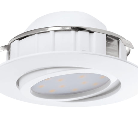Eglo EU Pineda Plastic White LED Round Set of 3 Recessed Lights, 8.4cm, 3000K