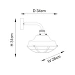Endon Lighting Sylvie 125432 Sylvie 2lt Linear Pendant Light Fitting