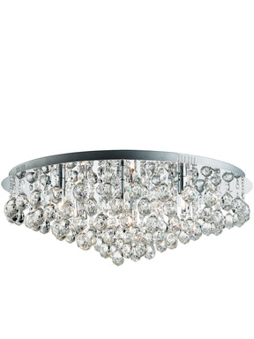 Hanna 8Lt Flush  - Chrome Metal & Clear Crystal