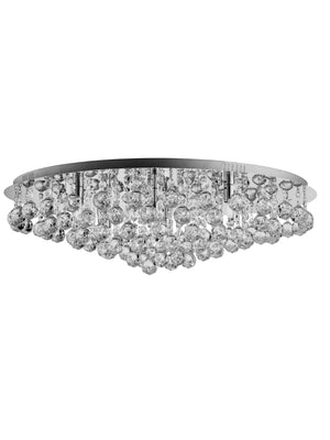 Searchlight Electric Hanna 8Lt Flush  - Chrome Metal & Clear Crystal 9598-8CC