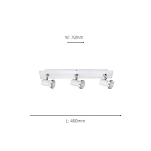 Eglo EU Tamara 1 LED White Steel 3-Light Spotlight
