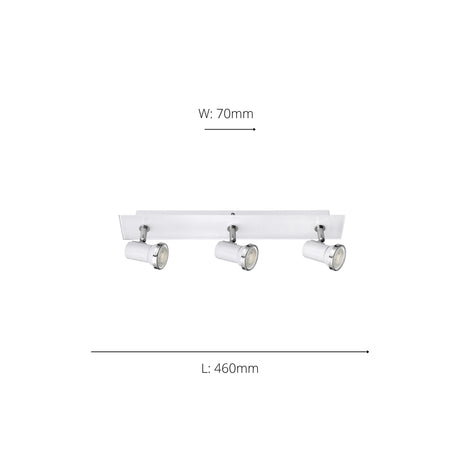 Eglo EU Tamara 1 LED White Steel 3-Light Spotlight