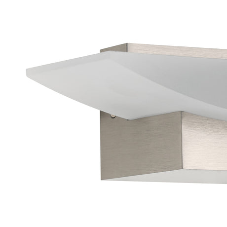 Eglo EU METRASS LED Wall Light – Satin Nickel Aluminium, Warm White, Indoor Lighting