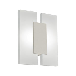 Eglo EU METRASS?2 LED Wall / Ceiling Light – Satin Nickel Aluminium, Twin Light, Warm White, Indoor Lighting