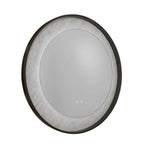 Searchlight Electric Luxo LED Mirror, Matt Black Metal with Marble Effect 96060BK