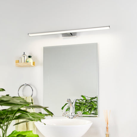 Eglo EU Pandella 1 LED Aluminium & Plastic Silver Bathroom Mirror Light , 78cm