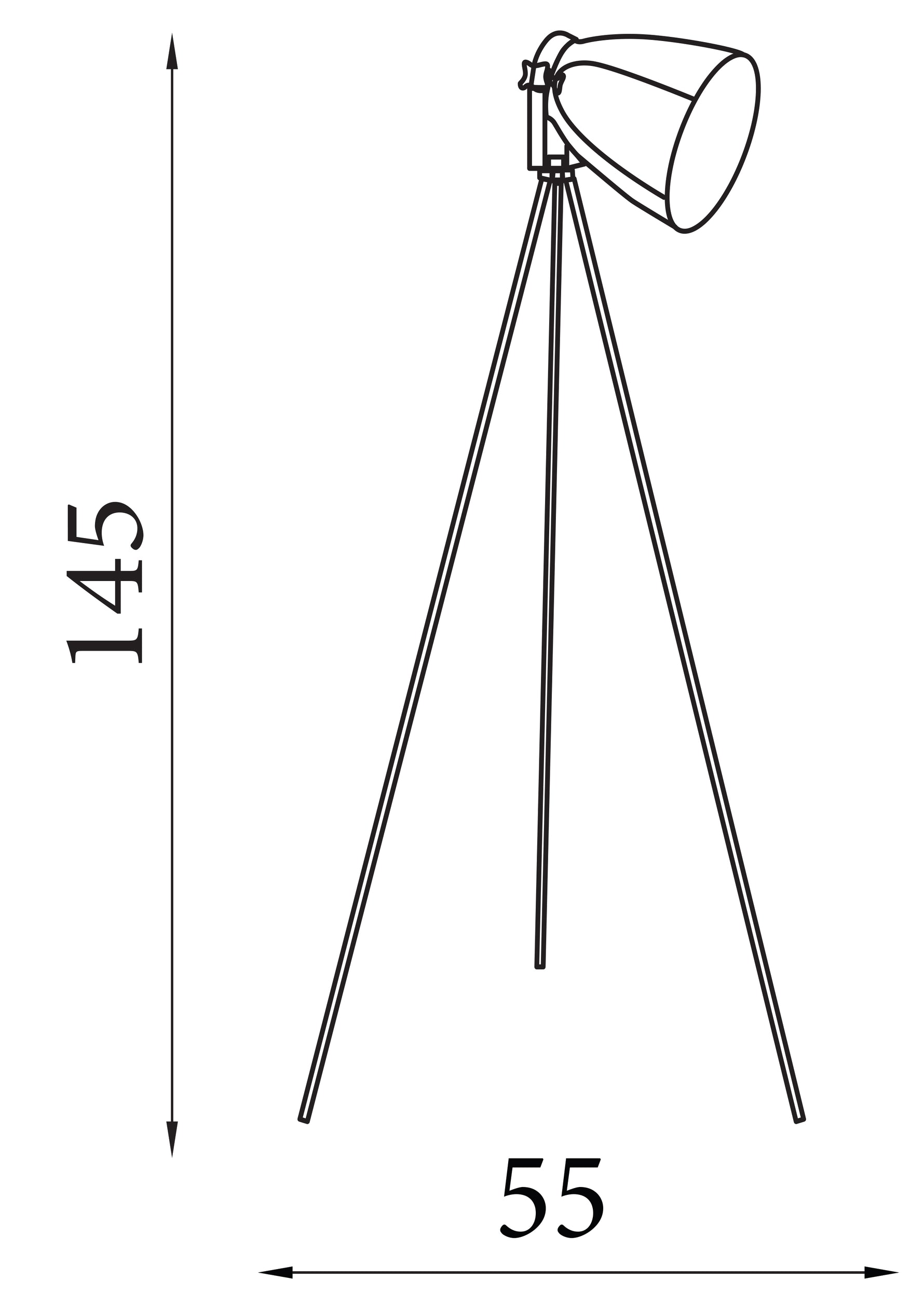 Searchlight Electric Study Floor Lamp - Chrome 9606CC