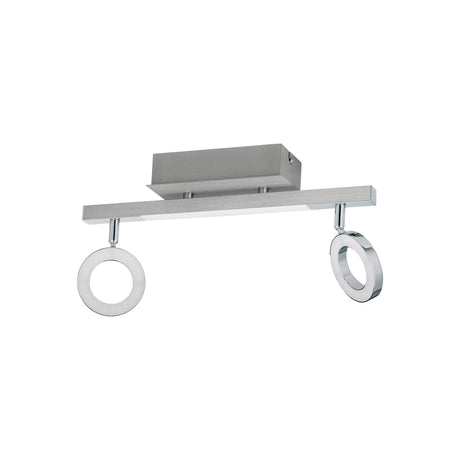 Eglo EU Cardillio 1 Aluminium & Chrome LED 2-Light Spotlight