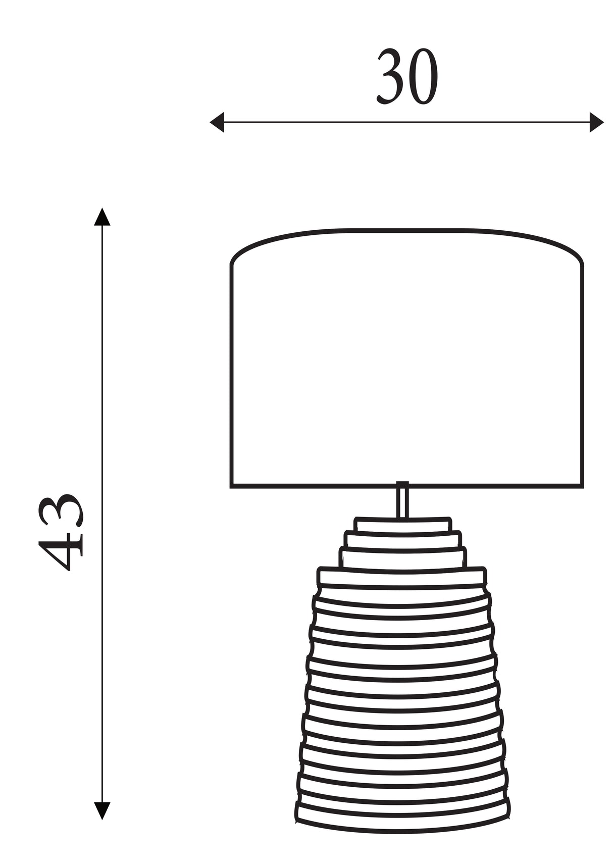 Searchlight Electric Liana Table Lamp - Grey Cement & Grey Fabric Shade 9621GY