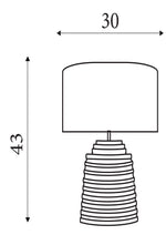Searchlight Electric Liana Table Lamp - Grey Cement & Grey Fabric Shade 9621GY